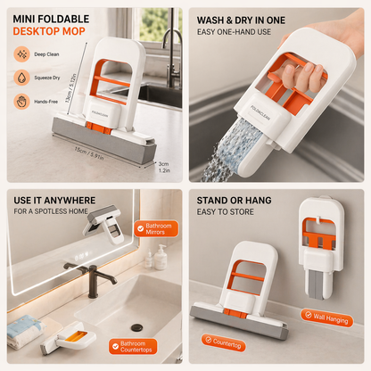 FOLDACLEAN™ - Mini foldable desktop mop